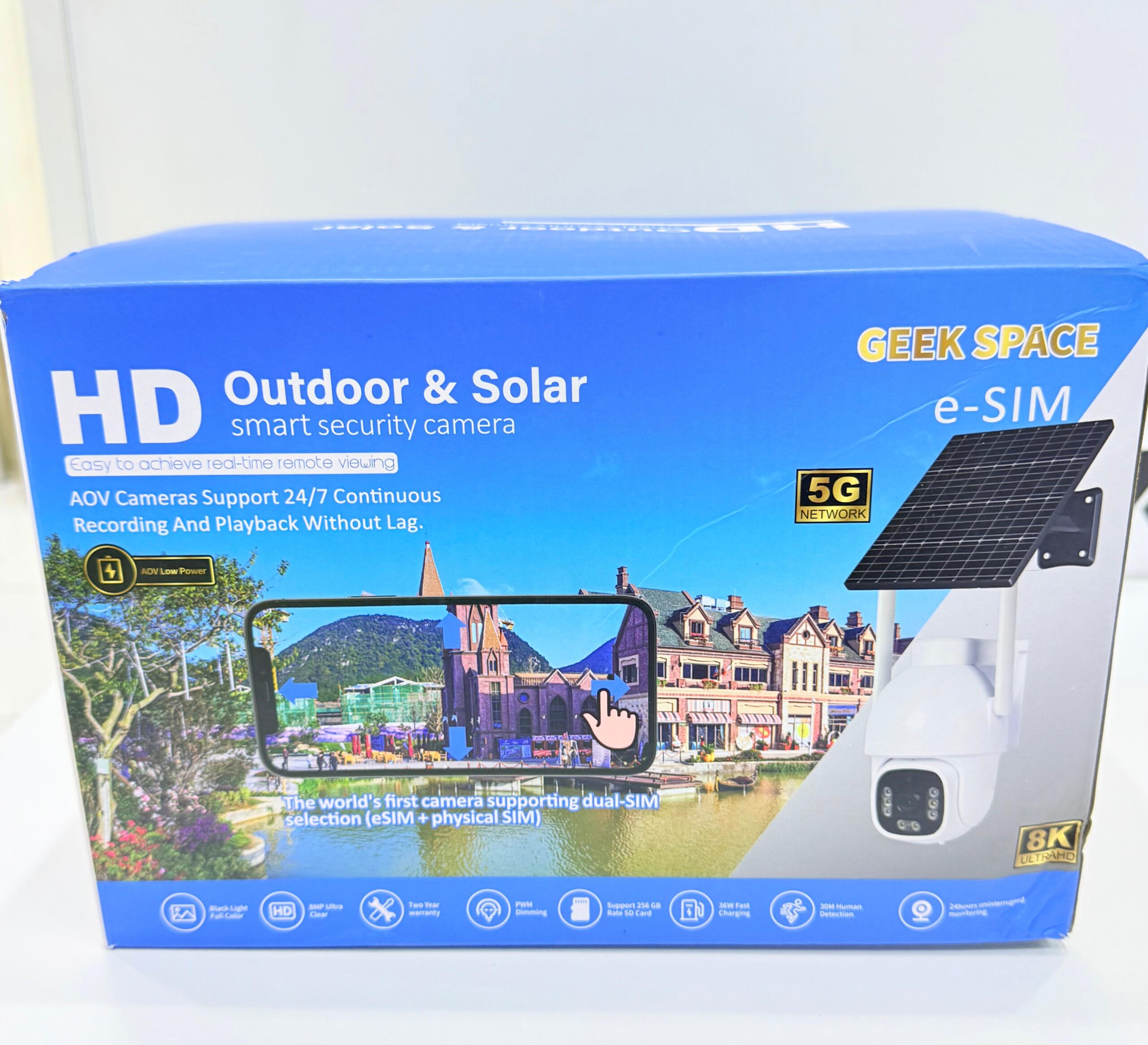 كاميرا متحركة بدقة 5 ميجا طاقة شمسية بدون اسلاك بالأقمار الصناعية E-SIM - الصورة 2